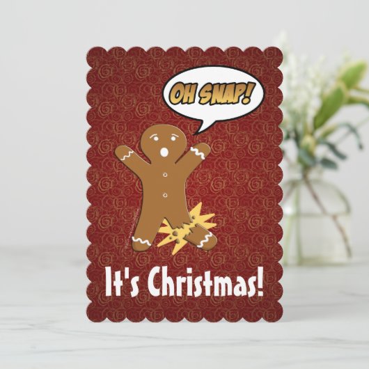 O, knap! Grappige peperkoek man vakantie groet Feestdagenkaart (Staand voorkant)