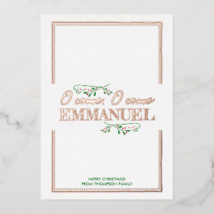 O kom, Emmanuel! Folie Feestdagenkaart