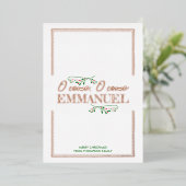 O kom, Emmanuel! Folie Feestdagenkaart (Staand Voorkant)