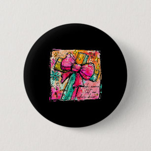 O kom laat ons Hem aanbidden Geloof Kruis Christel Ronde Button 5,7 Cm