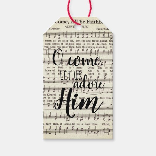 O, kom, laten we hem Labels toejuichen Cadeaulabel (Voorkant)