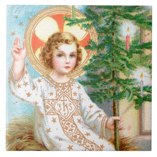 O kom, o kom, Emmanuel (detail) Advent Tegeltje (Voorkant)