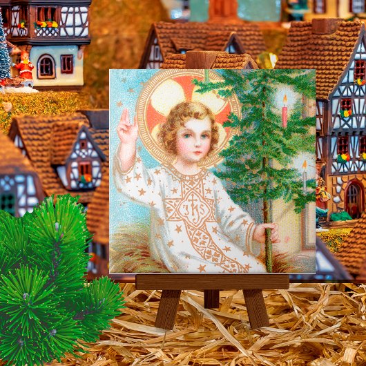 O kom, o kom, Emmanuel (detail) Advent Tegeltje