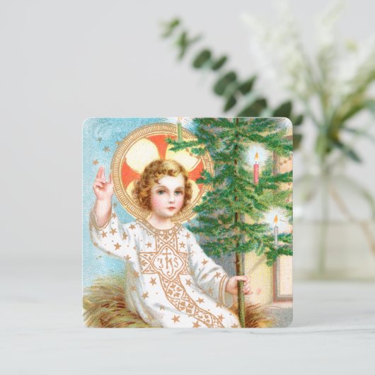 O kom, o kom, Emmanuel (detail) Vierkant Advent Kaart (Staand voorkant)