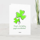 O, La Carte Vintage Shamrock Verte (Dos)