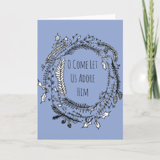 O, laat ons zijn kerstkaart aanprijzen feestdagen kaart