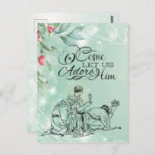 O, laten we hem drie Mannen kerst met drie ogen be Briefkaart (Voorkant / Achterkant)