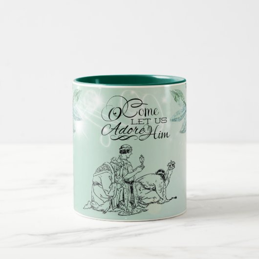 O, laten we hem drie Mannen kerst met drie ogen be Tweekleurige Koffiemok (Center)