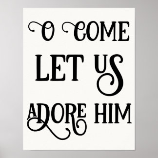 O laten we hem Fancy kunst van het moderne script  Poster