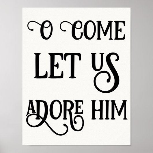 O laten we hem Fancy kunst van het moderne script  Poster (Voorkant)