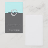 O Letter-alfabet Visitekaartje Blue Grey (Voorkant / Achterkant)