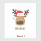 O lieve grappige rendieren Kerstmis Sticker (Vel)