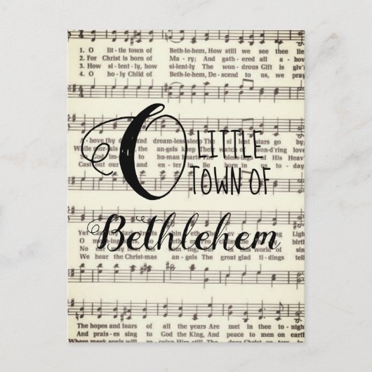 O Little Town of Bethlehem Briefkaart (Voorkant)