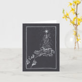 O Little Town of Bethlehem. Carte de Noël (Fleur jaune)