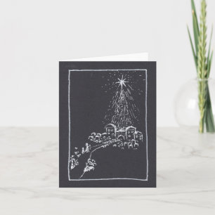 O Little Town of Bethlehem. kerstkaart Kaart