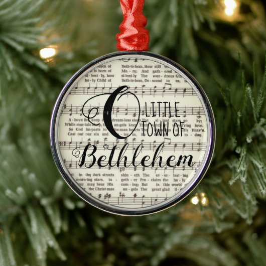 O Little Town of Bethlehem Metal Ornament (Boom)