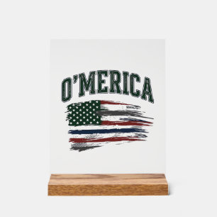 O’Merica Chemise Drapeau en détresse Vintage Desig
