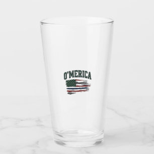 O’Merica Vintage Geschaafde Vlag Overhemd Ontwerp_ Glas