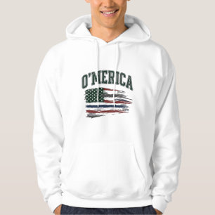 O’Merica Vintage Geschaafde Vlag Overhemd Ontwerp_ Hoodie