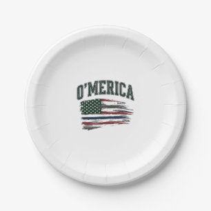 O’Merica Vintage Geschaafde Vlag Overhemd Ontwerp_ Papieren Bordje