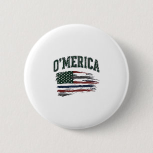 O’Merica Vintage Geschaafde Vlag Overhemd Ontwerp_ Ronde Button 5,7 Cm