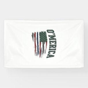 O’Merica Vintage Geschaafde Vlag Overhemd Ontwerp_ Spandoek