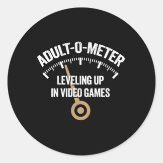 -o-meter nivelleren in videospellen ronde sticker
