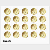 O Monogram Faux Gold Envelope Seal Stickers (Vel)