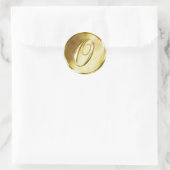O Monogram Faux Gold Envelope Seal Stickers (Tas)