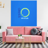 O Monogram Initiaal Bar Bat Mitzvah Sign-In Board Canvas Afdruk (Insitu (Woonkamer))