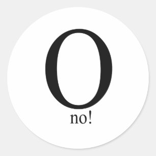 O nee ronde sticker