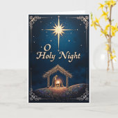 Ô Nuit Sainte Carte de Naissance (Fleur jaune)