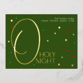 O nuit sainte or élégante carte de Noël (Recto)