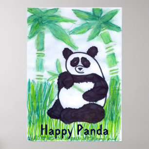 O.O. Happy Panda 16x23 Poster