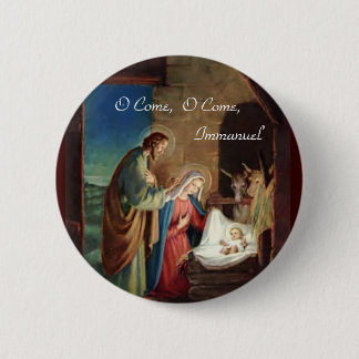 O, O, kom Immanuel Ronde Button 5,7 Cm