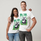 O.O. Le T-shirt des hommes heureux de panda (Unisexe)
