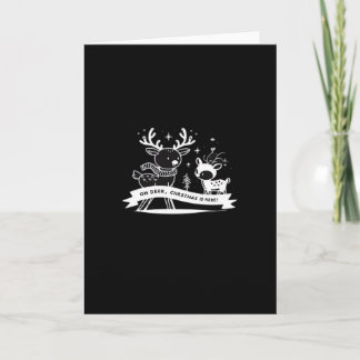 O Oh Hert Kerstfeest Vakantie Stijl Kaart