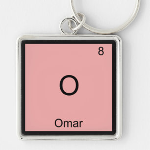 O - Omar Funny Chemistry Element Symbol T-Shirt Sleutelhanger
