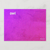 o - owl flash - kaart (Achterkant)