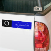 O | president | blauw bumpersticker (Op Truck)