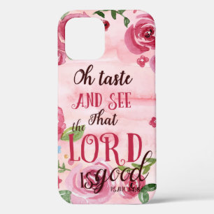 O proeft en ziet dat de Heer goed is Psalm 34:8 iPhone 12 Hoesje