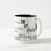 "O Romeo, Romeo !" Tasse de citation de (Devant droit)