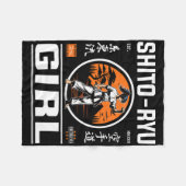 O Ryu Girl precisie en stijl in karate design! Fleece Deken (Voorkant (Horizontaal))