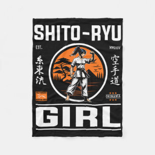 O Ryu Girl precisie en stijl in karate design! Fleece Deken