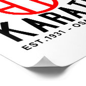 O-ryu Karate Japan Martial Arts  Poster (Hoek)