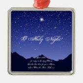 O Saint Nuit Carré Ornement de Noël (Devant)