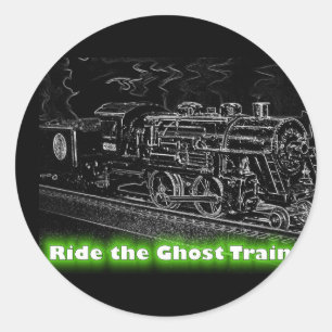 O Schaal Model Trein - Rijd de Ghost Train Ronde Sticker