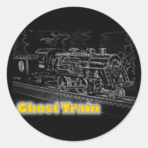 O schaalmodel trein - spooktrein ronde sticker