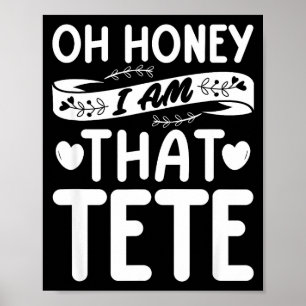 O schat dat ik tete grappige oma moederdag ben poster