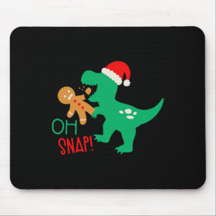 O Snap Gebruidingsbrood Dinosaurus Kerstman Kerst  Muismat